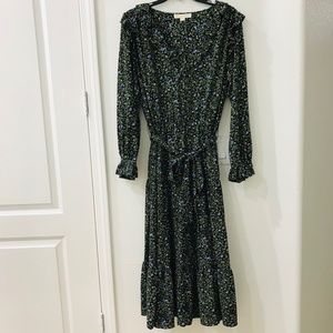 Michael Kors V neck Midi Dress